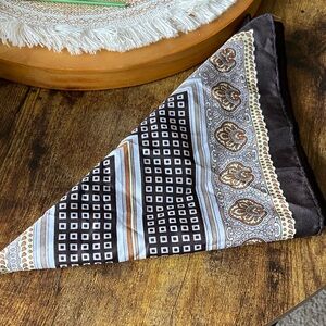 Geometric Black and Brown Accent Pillow Cover